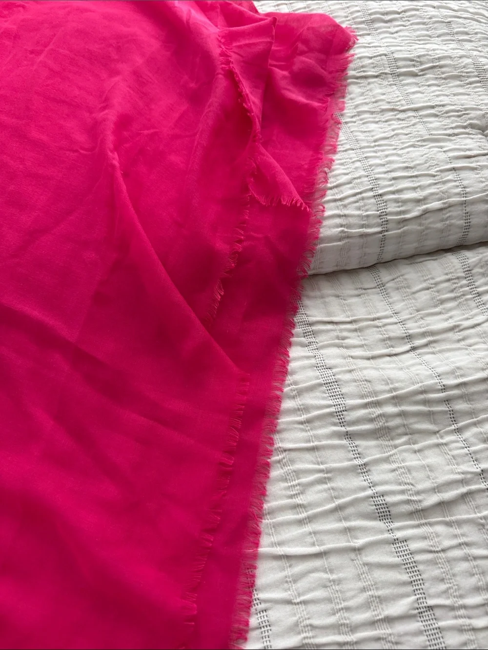 White House Black Market Hot Pink Lightweight Scarf Wrap